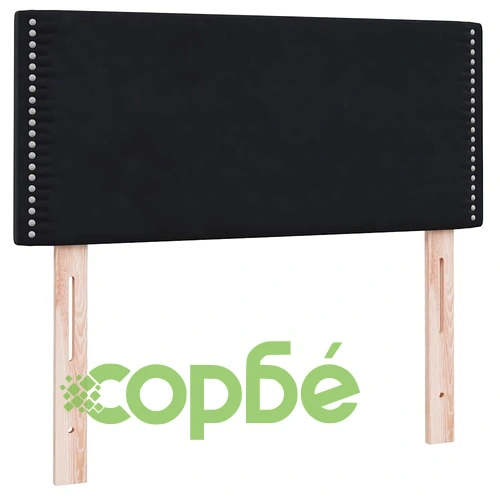 Луксозно Боксспринг Легло с Матрак и Топер, 80x210 см, Черно Кадифе ➤ топ цена ➤ sorbe.bg