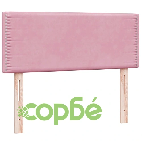 Луксозно Боксспринг Легло с Матрак от Кадифе, Розово, 100x210 см ➤ топ цена ➤ sorbe.bg