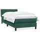 Луксозно Box Spring Легло с Покет Матрак 80x210 см - Тъмнозелено Кадифе