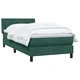 Луксозно Box Spring Легло с Покет Матрак 80x210 см - Тъмнозелено Кадифе