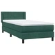 Луксозно Box Spring Легло с Покет Матрак 80x210 см - Тъмнозелено Кадифе
