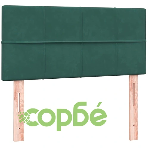 Луксозно Box Spring Легло с Покет Матрак 80x210 см - Тъмнозелено Кадифе ➤ топ цена ➤ sorbe.bg