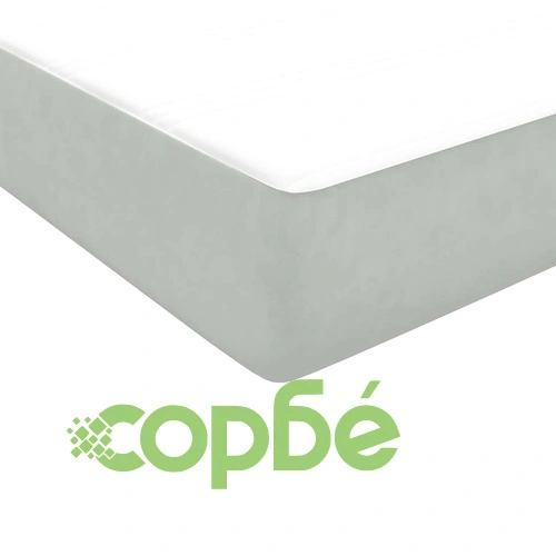 Луксозно Боксспринг Легло с Матрак от Кадифе, Светлосиво, 200x210 см ➤ топ цена ➤ sorbe.bg