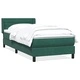 Луксозно Box Spring Легло с Матрак от Кадифе, Тъмнозелено, 80x210 см