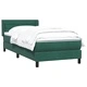 Луксозно Box Spring Легло с Матрак от Кадифе, Тъмнозелено, 80x210 см