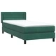 Луксозно Box Spring Легло с Матрак от Кадифе, Тъмнозелено, 80x210 см