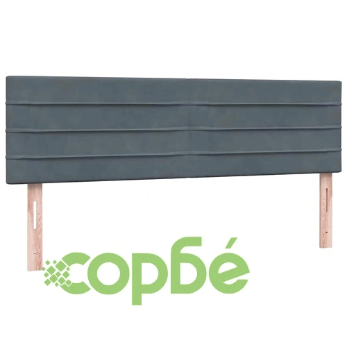 Луксозно Боксспринг Легло с Матрак от Кадифе, Тъмносиво, 140x210 см ➤ топ цена ➤ sorbe.bg