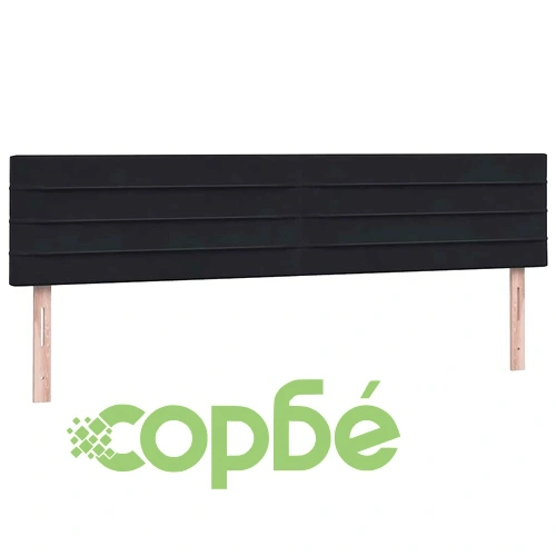 Луксозно Боксспринг Легло с Матрак, 180x220 см, Черно Кадифе ➤ топ цена ➤ sorbe.bg