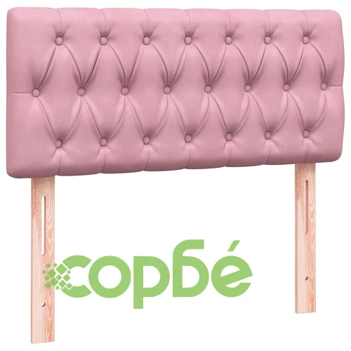 Луксозно Боксспринг Легло с Матрак от Кадифе, Розово, 100x220 см ➤ топ цена ➤ sorbe.bg