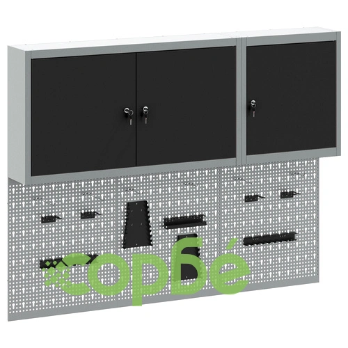 Комплект за инструменти с перфорация от 5 части - черен метален шкаф за стенен монтаж ➤ топ цена ➤ sorbe.bg