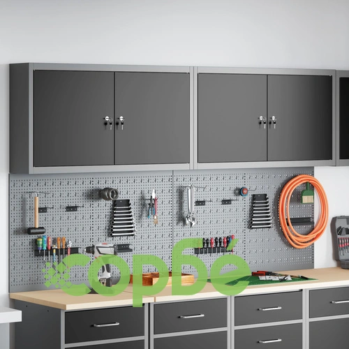 Комплект за монтаж на инструменти с 6 части и метална дъска за закрепване, черен ➤ топ цена ➤ sorbe.bg