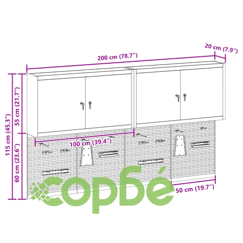 Комплект за монтаж на инструменти с 6 части и метална дъска за закрепване, черен ➤ топ цена ➤ sorbe.bg