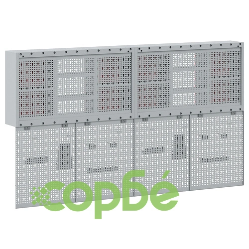 Комплект от 4 части за инструменти с метален шкаф и стенен панел за закачане, червен ➤ топ цена ➤ sorbe.bg
