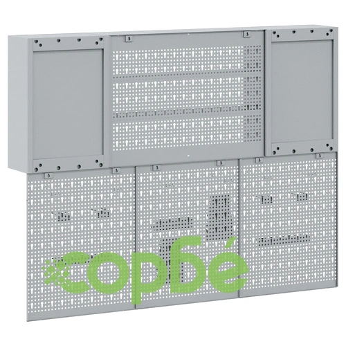 Метален Комплект за Стена с 6 Части - Червен Инструментен Шкаф с Перфорирани Панели ➤ топ цена ➤ sorbe.bg