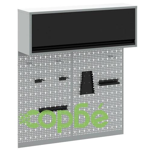 3-частен комплект метални стенни панели за инструменти - Черен, 20 кг капацитет ➤ топ цена ➤ sorbe.bg