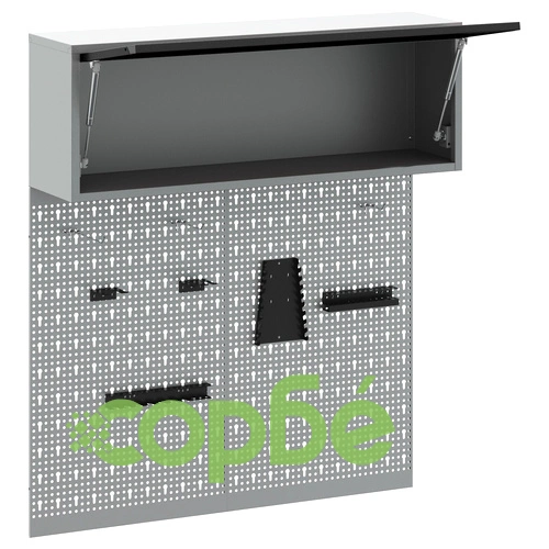 3-частен комплект метални стенни панели за инструменти - Черен, 20 кг капацитет ➤ топ цена ➤ sorbe.bg