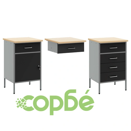 Комплект работен шкаф и стенен панел от 7 части, черен MDF и метал, 150 x 55 x 200 см на топ цена от sorbe.bg Комплект работен шкаф и стенен панел от 7 части, черен MDF и метал, 150 x 55 x 200 см ➤ топ цена ➤ sorbe.bg