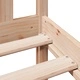 Легло с табла-етажерка за книги, без матрак, 120x200 см, бор масив