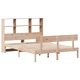 Легло от масивна борова дървесина с етажерка за книги, 160x200 см, без матрак