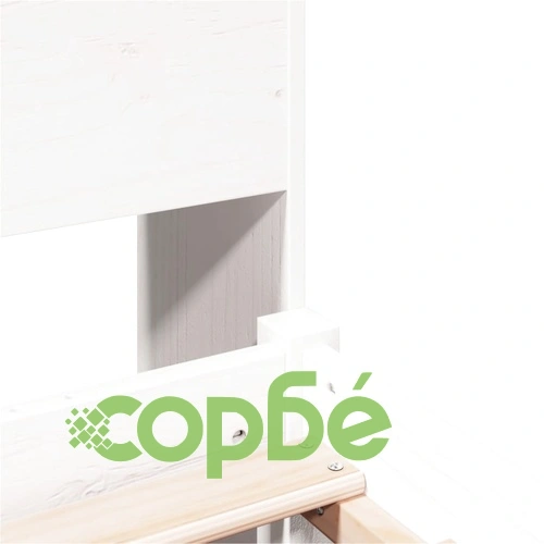 Легло от масивен бор с етажерка за книги, 135x190 см, без матрак ➤ топ цена ➤ sorbe.bg