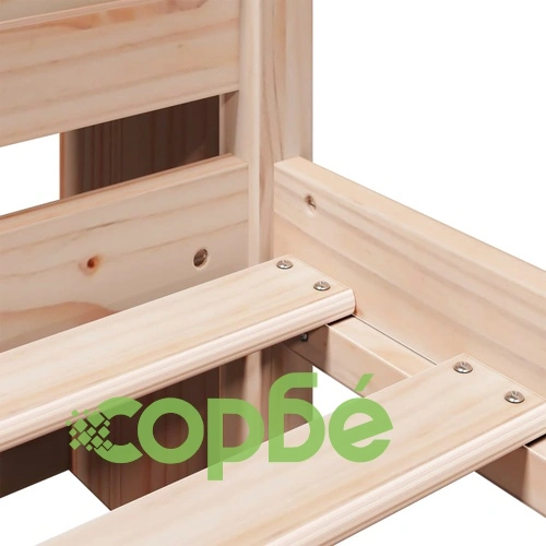 Легло от масив бор с етажерка за книги, 140x190 см, без матрак ➤ топ цена ➤ sorbe.bg