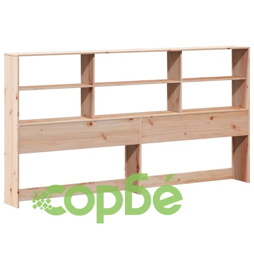 Легло с етажерка от бор масив 180x200 см, без матрак ➤ топ цена ➤ sorbe.bg