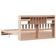 Легло от масив бор с етажерка за книги, 180x200 см, без матрак