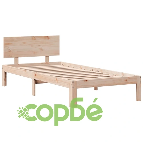 Масивно дървено легло с етажерка за книги, 160x200 см, бор ➤ топ цена ➤ sorbe.bg