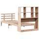 Легло с табла с рафтове за книги, без матрак, 90x190 см, масив от бор
