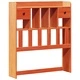 Легло с етажерка за книги от масивна борова дървесина, 100x200 см, без матрак