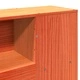 Легло от масивна борова дървесина с етажерка за книги, 140x200 см, без матрак