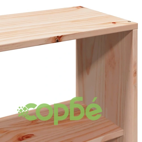 Легло от масивен бор с етажерка за книги, 140x200 см, без матрак ➤ топ цена ➤ sorbe.bg