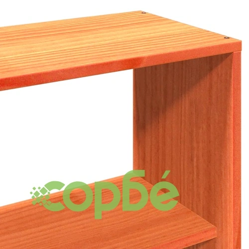 Легло от масивен бор с етажерка за книги, 135x190 см, без матрак ➤ топ цена ➤ sorbe.bg