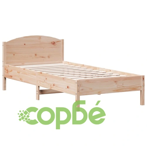 Легло с табла с рафтове за книги, без матрак, 90x200 см, масив от бор ➤ топ цена ➤ sorbe.bg