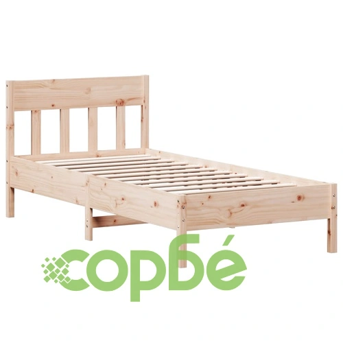 Легло от масивна борова дървесина с рафтове за книги, 90x200 см, без матрак ➤ топ цена ➤ sorbe.bg