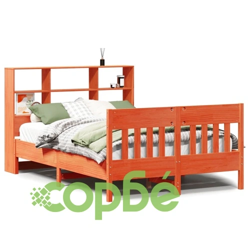 Рамка за легло от масивна борова дървесина, восъчнокафява, 150x200 см ➤ топ цена ➤ sorbe.bg