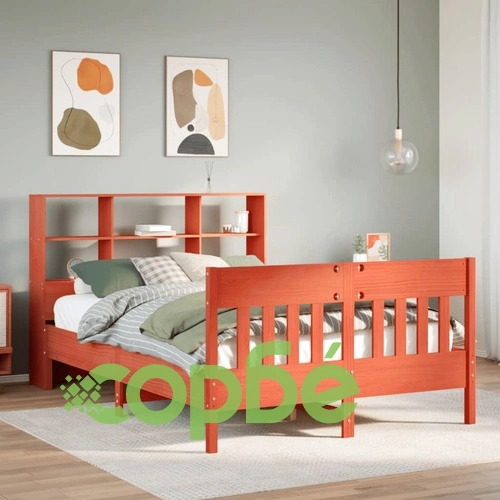 Рамка за легло от масив бор, восъчнокафява, 120x200 см, с място за съхранение ➤ топ цена ➤ sorbe.bg