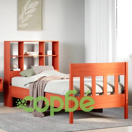 Рамка за легло от масив бор, восъчнокафява, 90x190 см, с място за съхранение ➤ топ цена ➤ sorbe.bg