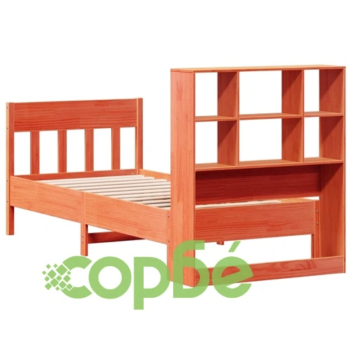 Рамка за легло от масив бор, восъчнокафява, 90x190 см, с място за съхранение ➤ топ цена ➤ sorbe.bg