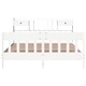 Рамка за легло от масивна борова дървесина, бяла, 200x200 см, с място за съхранение