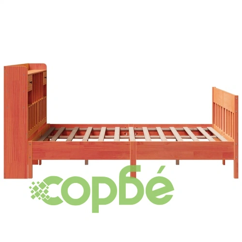 Рамка за легло от масив бор, восъчнокафяв цвят, 140x190 см, с отделения за съхранение ➤ топ цена ➤ sorbe.bg