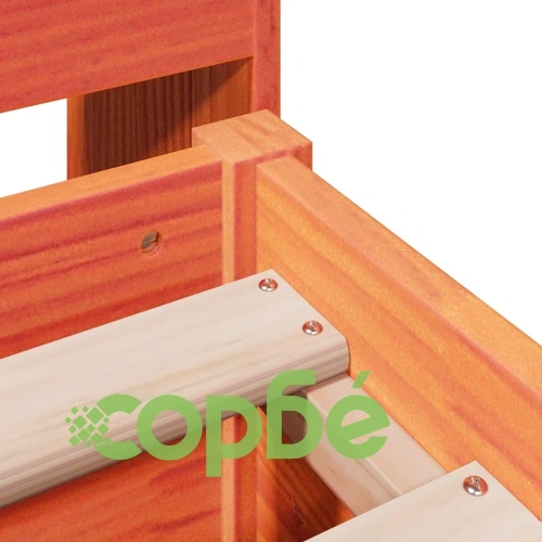 Рамка за легло от масив бор, восъчнокафяв цвят, 140x190 см, с отделения за съхранение ➤ топ цена ➤ sorbe.bg