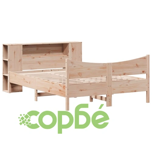 Рамка за легло от масивна чамова дървесина, 140x190 см, със зона за съхранение ➤ топ цена ➤ sorbe.bg