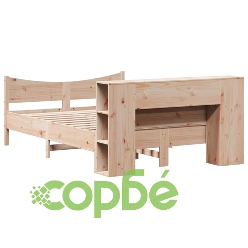 Рамка за легло от масивна чамова дървесина, 140x190 см, със зона за съхранение ➤ топ цена ➤ sorbe.bg