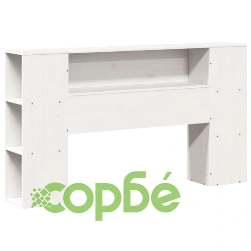 Дървена рамка за легло от бор масив, бяла, 140x190 см, с отделения за съхранение ➤ топ цена ➤ sorbe.bg