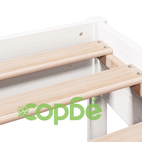 Дървена рамка за легло от бор масив, бяла, 140x190 см, с отделения за съхранение ➤ топ цена ➤ sorbe.bg