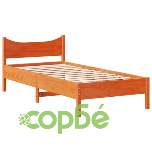 Рамка за легло от масив бор, восъчнокафява, 90x200 см, с отделения за съхранение ➤ топ цена ➤ sorbe.bg