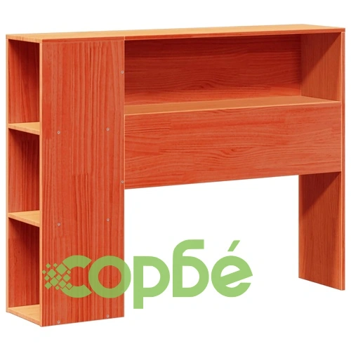 Рамка за легло от масив бор, восъчнокафява, 90x200 см, с отделения за съхранение ➤ топ цена ➤ sorbe.bg