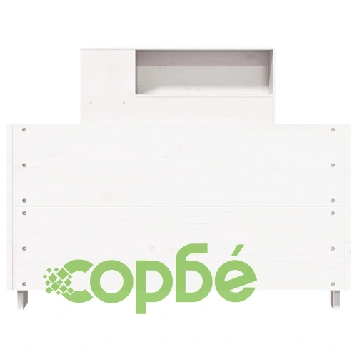 Рамка за легло от масивна борова дървесина, бяла, 90x190 см, с отделения за съхранение ➤ топ цена ➤ sorbe.bg