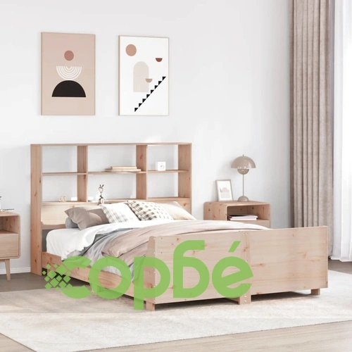 Рамка за легло от масивна чамова дървесина 120x200 см с отделения за съхранение ➤ топ цена ➤ sorbe.bg